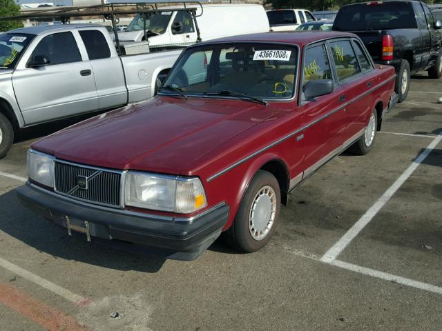 YV1AA8845L1429084 - 1990 VOLVO 240 BASE MAROON photo 2