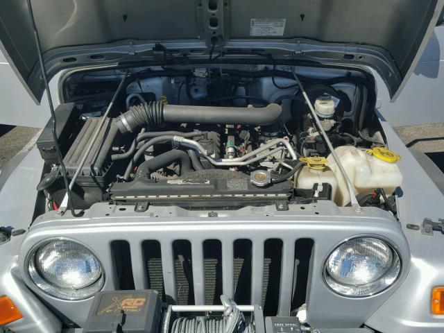 1J4FA39SX5P375352 - 2005 JEEP WRANGLER X SILVER photo 7