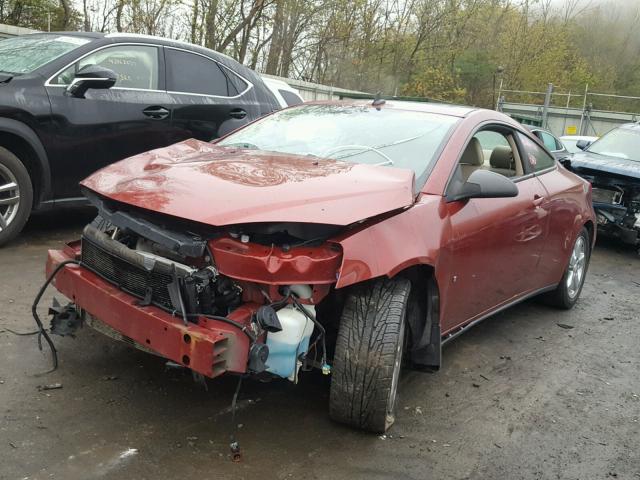 1G2ZH17N284134413 - 2008 PONTIAC G6 GT MAROON photo 2