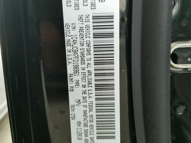 1C4NJCBA7FD198961 - 2015 JEEP COMPASS SP BLACK photo 10