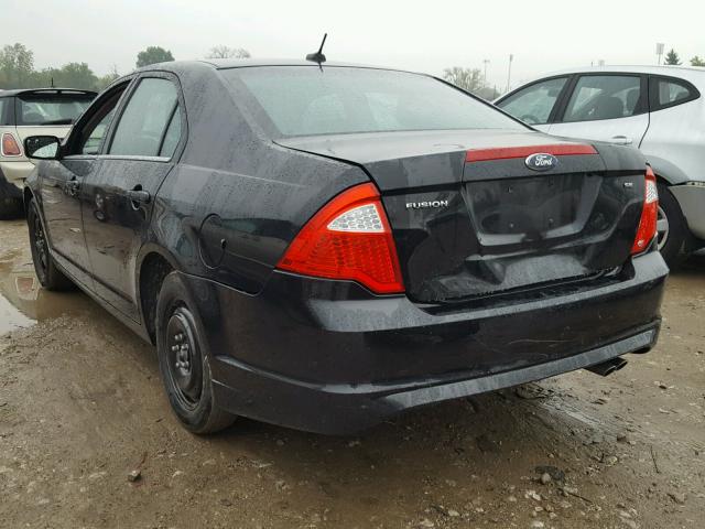 3FAHP0HA4BR320944 - 2011 FORD FUSION SE BLACK photo 3