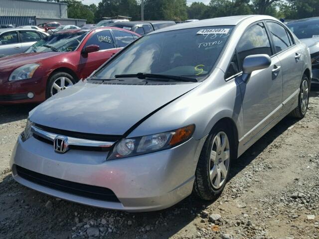 1HGFA16598L054893 - 2008 HONDA CIVIC LX SILVER photo 2