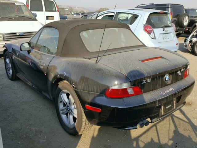 4USCH9348YLF86723 - 2000 BMW Z3 BLACK photo 3