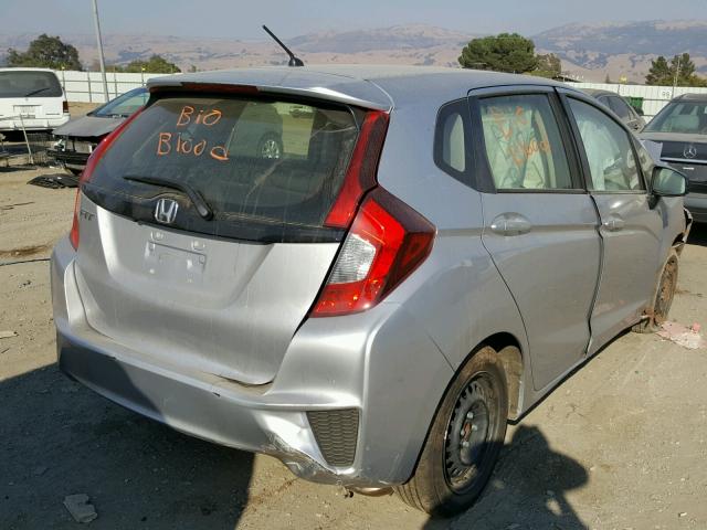 JHMGK5H54GS009447 - 2016 HONDA FIT LX SILVER photo 4