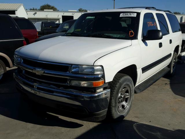 3GNFK16Z95G180105 - 2005 CHEVROLET SUBURBAN K WHITE photo 2