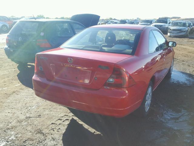 1HGEM21932L029675 - 2002 HONDA CIVIC EX RED photo 4