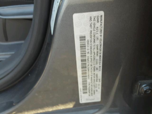 3VWDZ7AJ3BM329263 - 2011 VOLKSWAGEN JETTA SE 灰色 照片 10