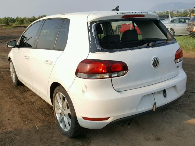WVWDM7AJ6BW308036 - 2011 VOLKSWAGEN GOLF WHITE photo 3