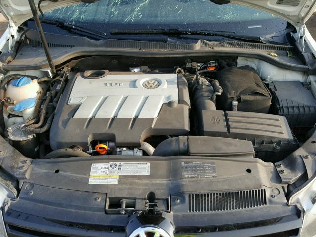 WVWDM7AJ6BW308036 - 2011 VOLKSWAGEN GOLF WHITE photo 7
