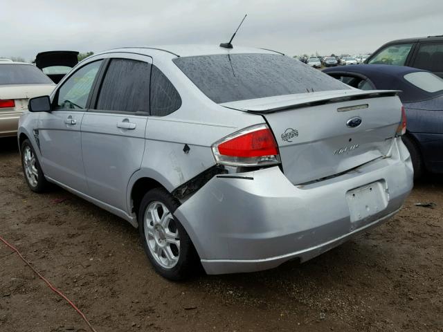 1FAHP35N48W164791 - 2008 FORD FOCUS SILVER photo 3