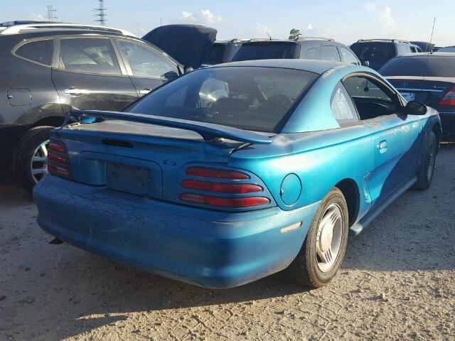 1FALP4047RF174585 - 1994 FORD MUSTANG TURQUOISE photo 4