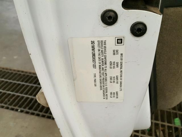 2G1WW12M3X9271237 - 1999 CHEVROLET MONTE CARL 白色 照片 10