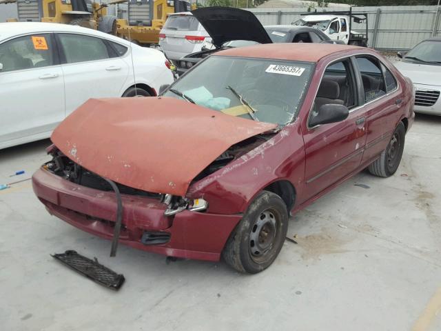 3N1AB41D0WL048880 - 1998 NISSAN SENTRA XE MAROON photo 2