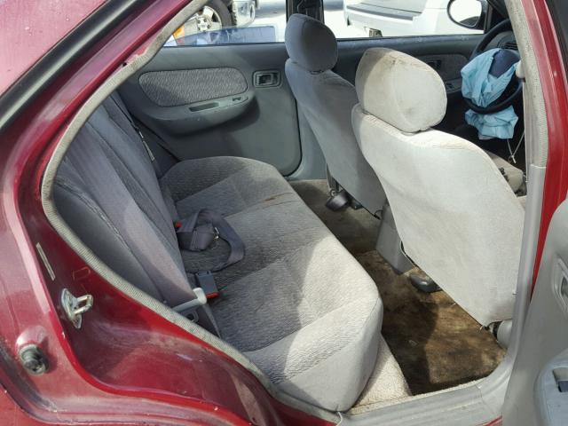 3N1AB41D0WL048880 - 1998 NISSAN SENTRA XE MAROON photo 6