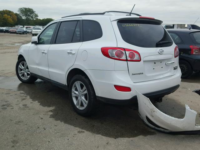 5XYZKDAG6CG137351 - 2012 HYUNDAI SANTA FE L WHITE photo 3