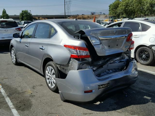 3N1AB7AP2EY233851 - 2014 NISSAN SENTRA S GRAY photo 3