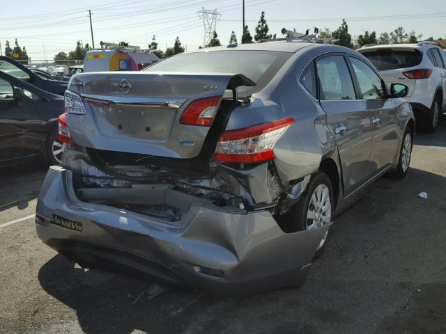 3N1AB7AP2EY233851 - 2014 NISSAN SENTRA S GRAY photo 4