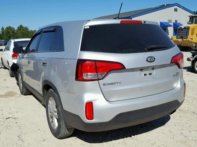 5XYKT3A62EG428089 - 2014 KIA SORENTO SILVER photo 3