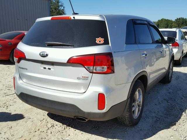 5XYKT3A62EG428089 - 2014 KIA SORENTO SILVER photo 4