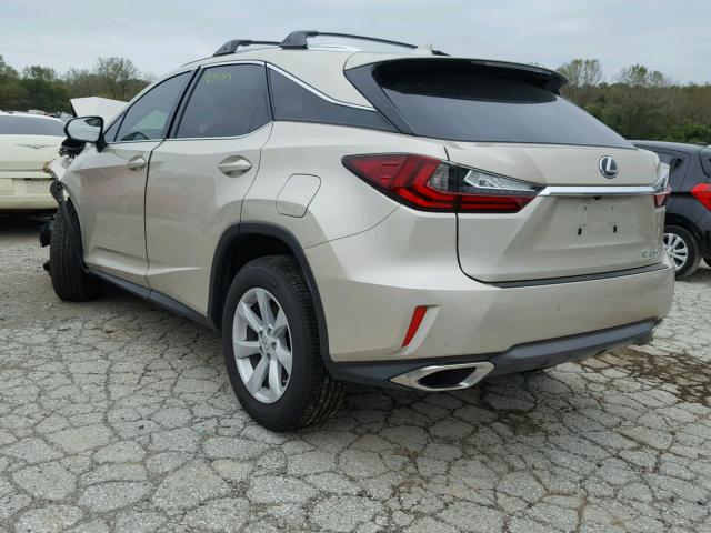 2T2BZMCAXGC015062 - 2016 LEXUS RX BEIGE photo 3