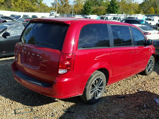 2C4RDGBG1ER301727 - 2014 DODGE GRAND CARA RED photo 4