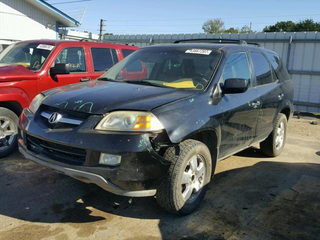 2HNYD18225H517204 - 2005 ACURA MDX BLACK photo 2