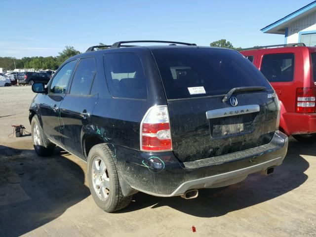 2HNYD18225H517204 - 2005 ACURA MDX BLACK photo 3