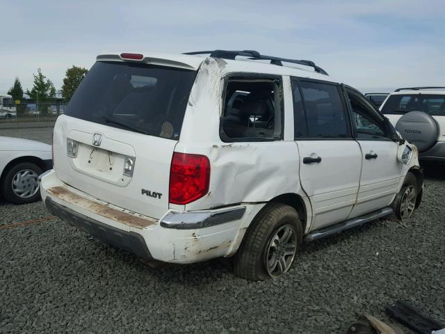 2HKYF18694H554632 - 2004 HONDA PILOT WHITE photo 4