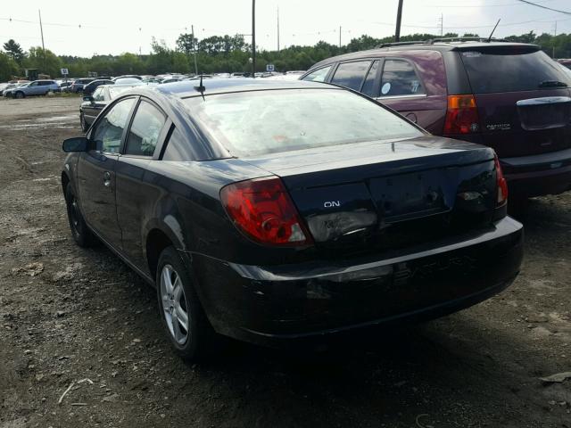 1G8AM15F27Z120989 - 2007 SATURN ION LEVEL BLACK photo 3