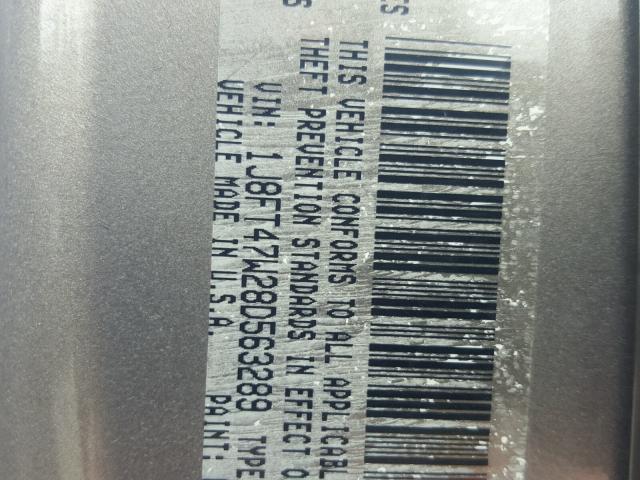 1J8FT47W28D563289 - 2008 JEEP COMPASS SP GOLD photo 10