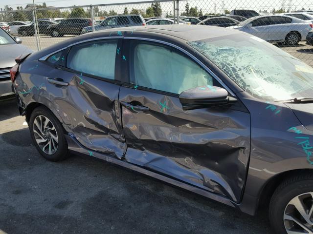 2HGFC2F79GH550628 - 2016 HONDA CIVIC EX GRAY photo 9