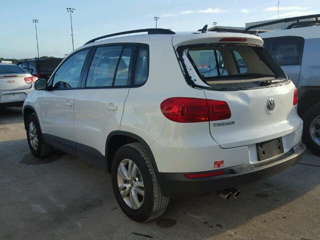 WVGAV7AX7HK034118 - 2017 VOLKSWAGEN TIGUAN S WHITE photo 3
