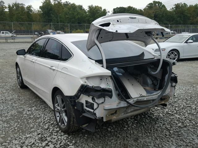 3FA6P0K92DR338626 - 2013 FORD FUSION TIT WHITE photo 3