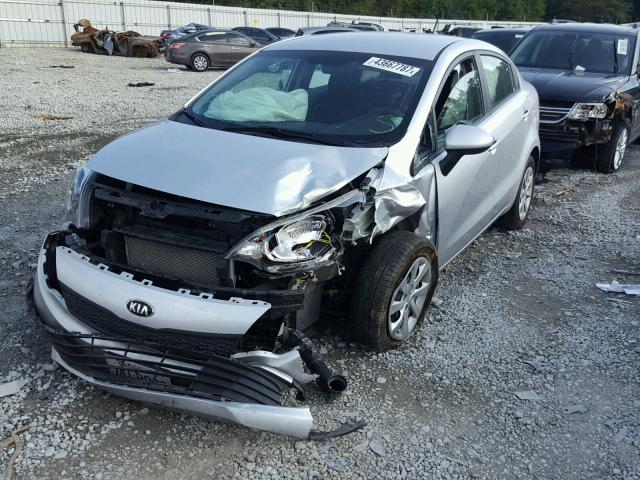 KNADM4A31G6668559 - 2016 KIA RIO LX SILVER photo 2