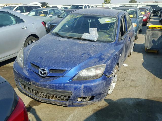 JM1BK344181874087 - 2008 MAZDA 3 HATCHBAC BLUE photo 2