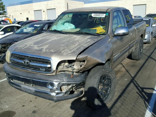 5TBRT34132S301745 - 2002 TOYOTA TUNDRA ACC GOLD photo 2