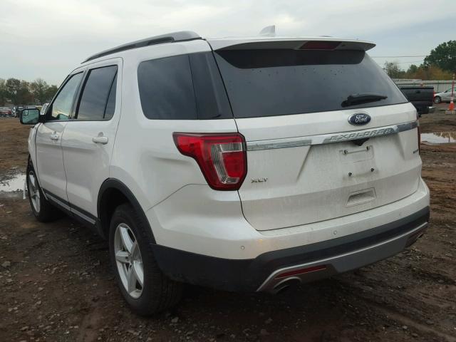 1FM5K8DH4GGB48843 - 2016 FORD EXPLORER X WHITE photo 3