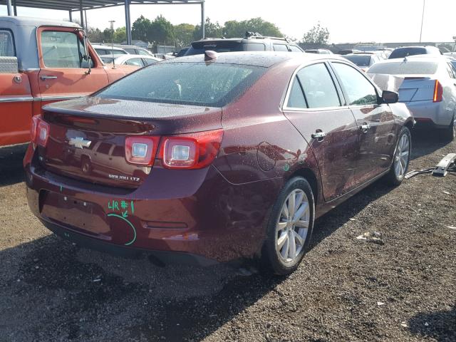 1G11F5SL9FF143924 - 2015 CHEVROLET MALIBU LTZ 勃艮第红 照片 4