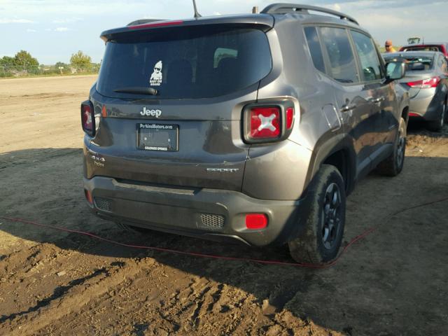 ZACCJBAB8HPE91087 - 2017 JEEP RENEGADE S GRAY photo 4