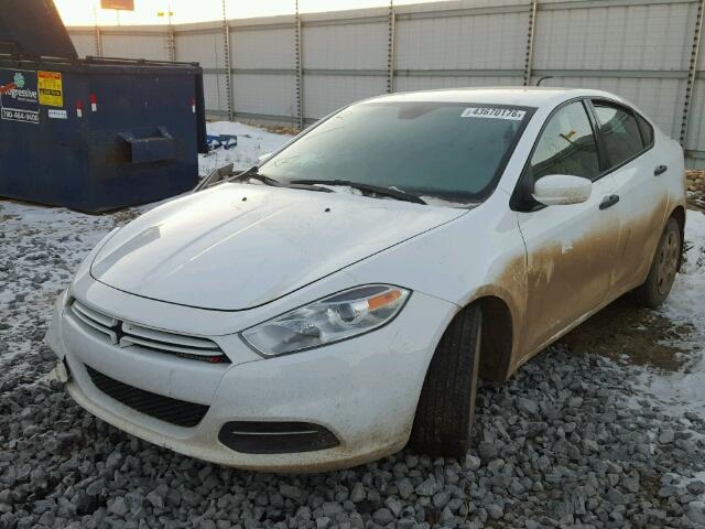 1C3CDFAAXFD338216 - 2015 DODGE DART SE WHITE photo 2