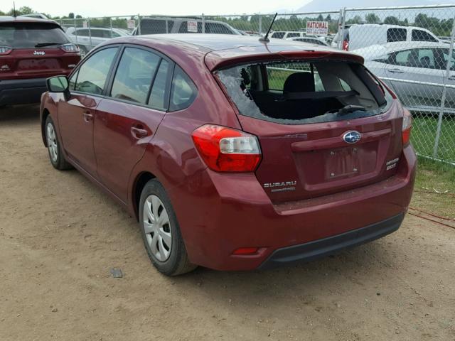 JF1GPAA68F9264824 - 2015 SUBARU IMPREZA BA BURGUNDY photo 3