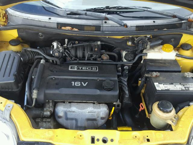 KL1TD62665B367834 - 2005 CHEVROLET AVEO BASE Jaune photo 7