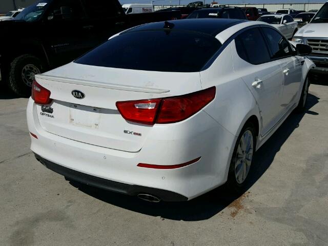 5XXGN4A73EG327100 - 2014 KIA OPTIMA EX WHITE photo 4