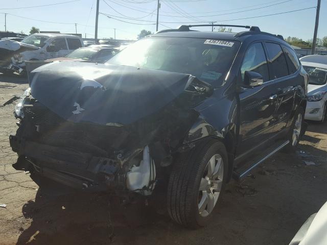 1GNLRGED7AJ225459 - 2010 CHEVROLET TRAVERSE L BLACK photo 2