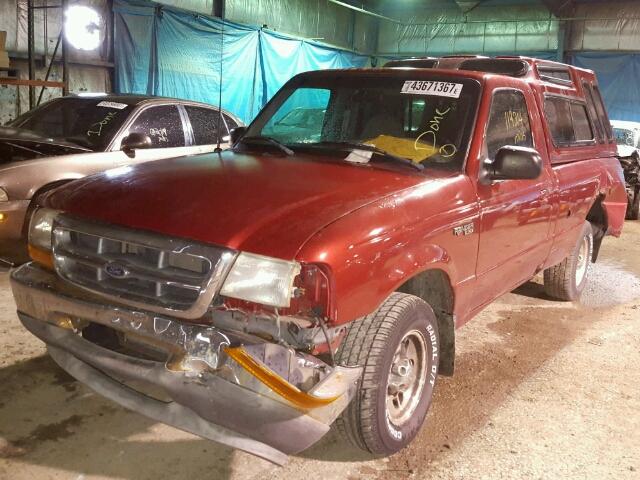 1FTYR10C9WUA96981 - 1998 FORD RANGER RED photo 2