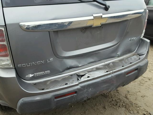 2CNDL23F956166970 - 2005 CHEVROLET EQUINOX GRAY photo 9