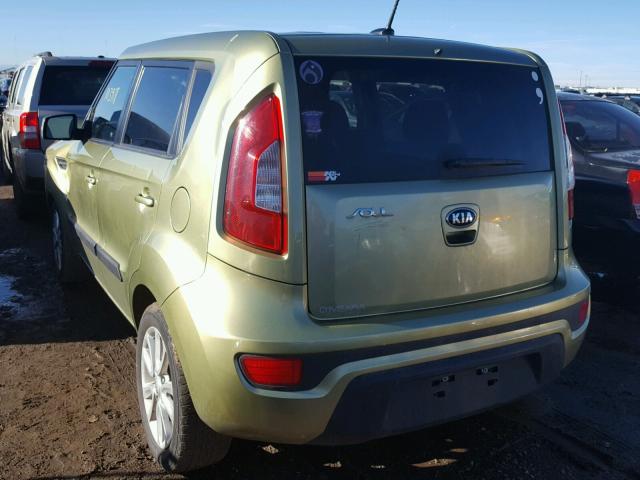 KNDJT2A64D7511220 - 2013 KIA SOUL GREEN photo 3