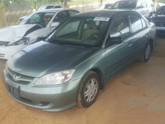 2HGES16344H584753 - 2004 HONDA CIVIC DX V GREEN photo 2