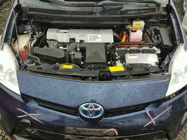 JTDKN3DUXC1508855 - 2012 TOYOTA PRIUS BLUE photo 7