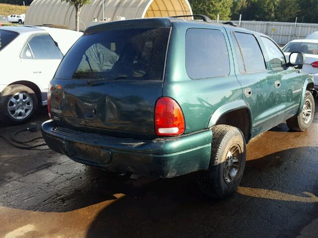 1B4HR28Z4YF227219 - 2000 DODGE DURANGO GREEN photo 4